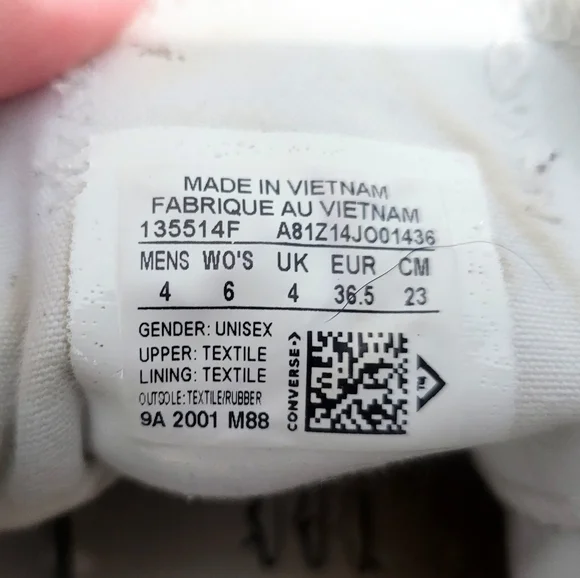 Converse All Star Chuck Taylor Blue Sneakers Low Top Canvas Shoes Women's Size 6 - Picture 12 of 12